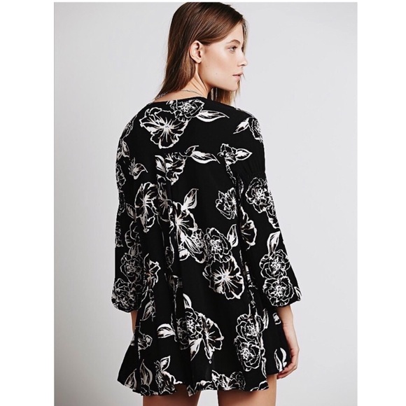 Free People Floral Foil Swing Tunic Dress - Picture 2 of 8